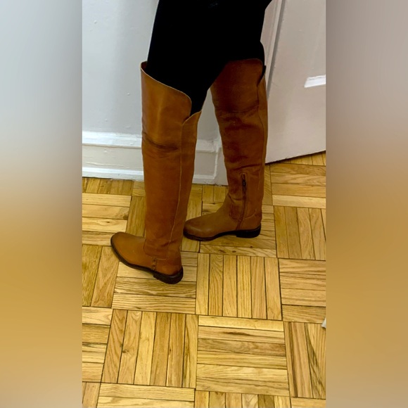 Never worn Franco Sarto Haleen Over-The-Knee Boot in cognac, size 5.5. - Picture 3 of 8